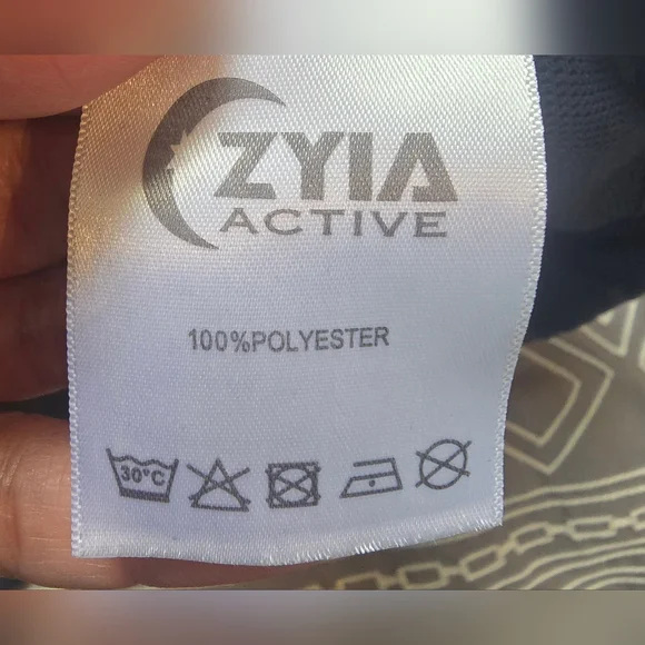 Zyia Active Navy With Rainbow Stripes Windbreaker Size Medium - Picture 7 of 12